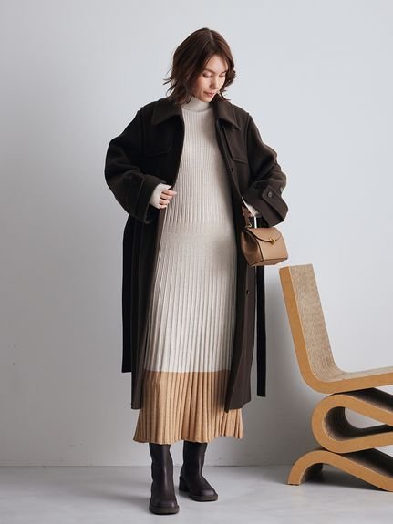 NORC ウールメルトン ロングリバーコート S1153712 - ジャケット