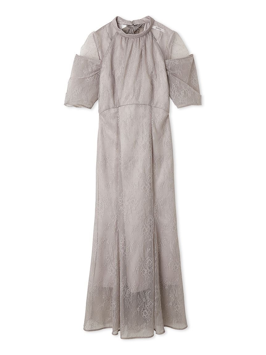 SNIDEL｜シアーショルダーレースドレス | Rakuten Fashion(楽天