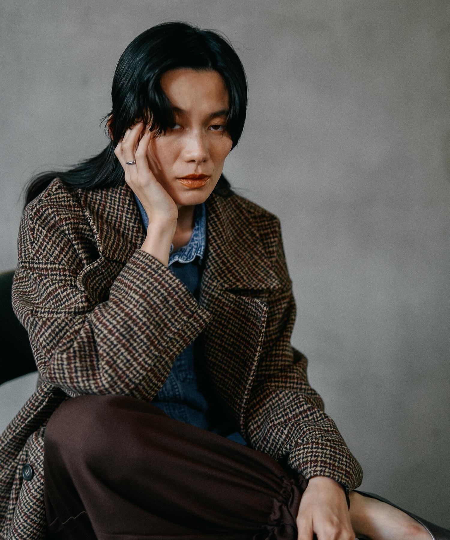 LEPSIM｜ウーリーダブルミドルチェックコート | Rakuten Fashion(楽天