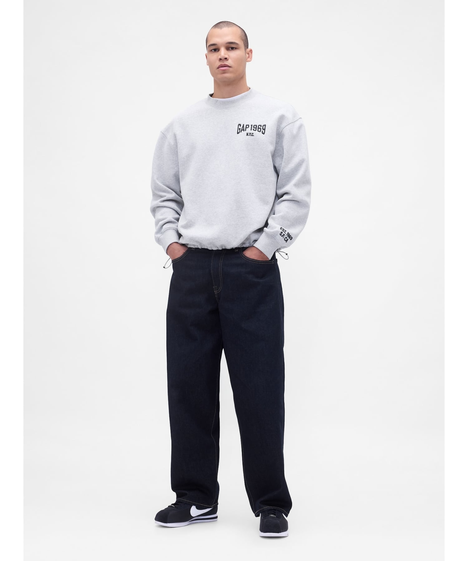 GAP｜(U)ヴィンテージソフト オーバーサイズ GAPロゴ スウェットシャツ