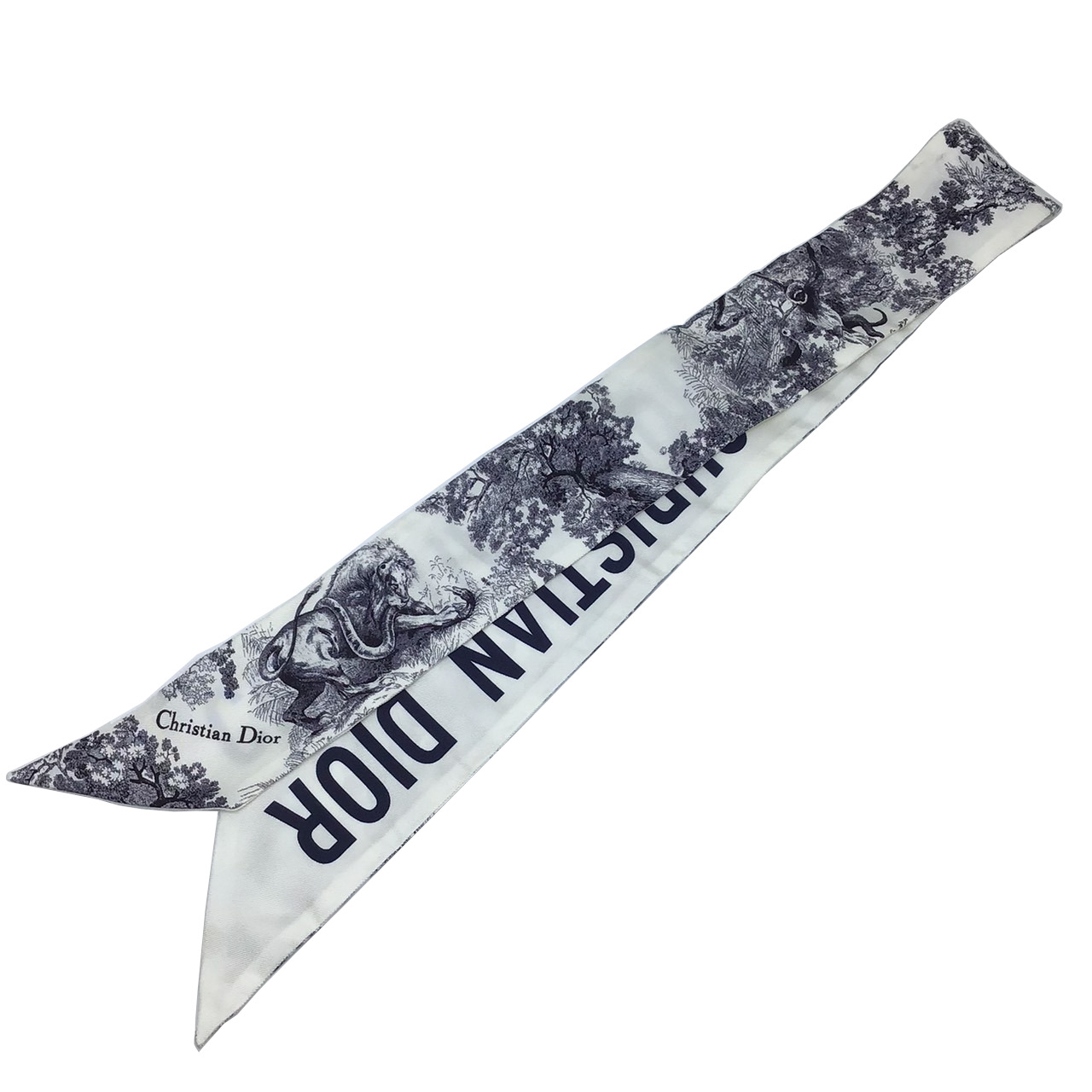 楽天市場】【中古】DIOR ディオール ミッツァ スカーフ アニマル柄