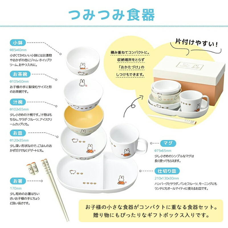 楽天市場】食器セット イングレーズ ミッフィー つみつみ食器セット
