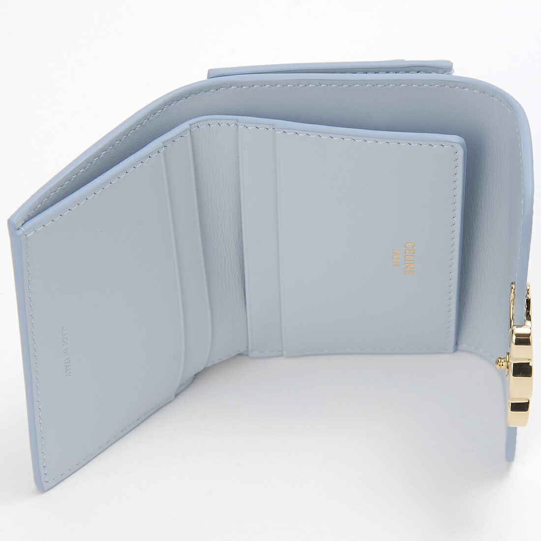 楽天市場】CELINE セリーヌ 三つ折り財布 レディース ブルー 10I65