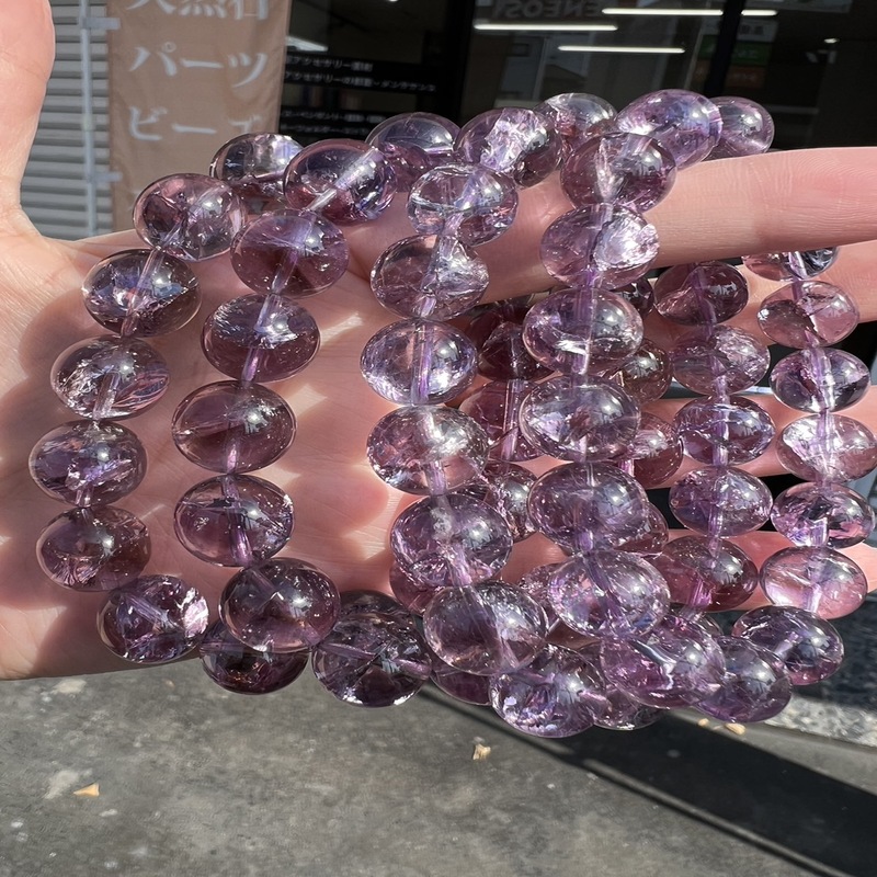 楽天市場】アイリス アメジスト 8mm 10mm 12mm 虹入り ブレスレット