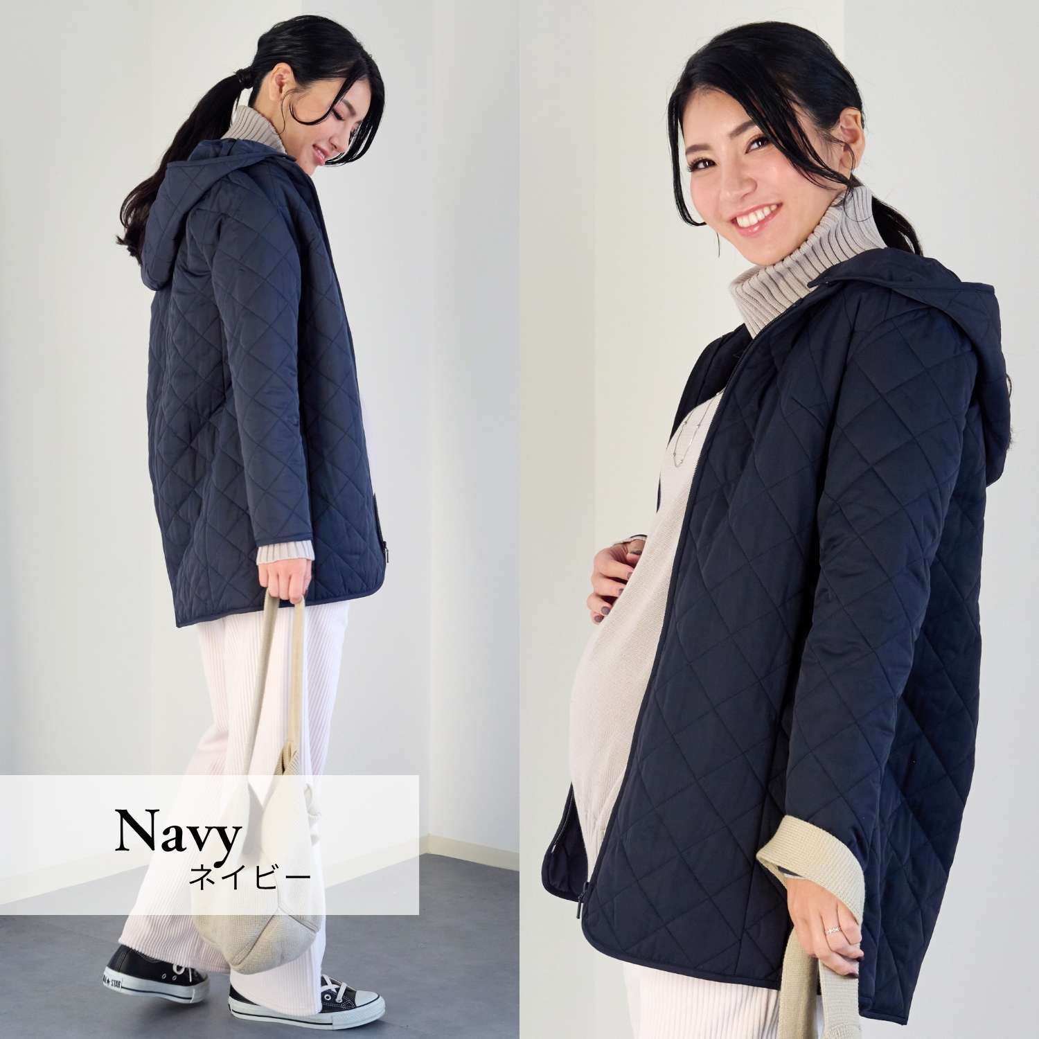 楽天市場】ママコート 抱っこ・おんぶOK！ 撥水 キルティング 3WAY 超