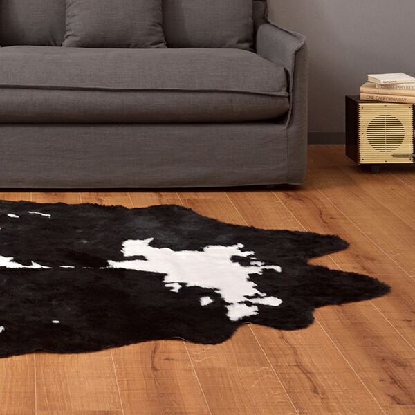 楽天市場】220cm×160cm商品名：カウハイド・ラグ（フェイクファー