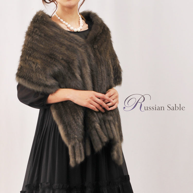 楽天市場】ロシアン セーブル ファーストール レディース 編み込み