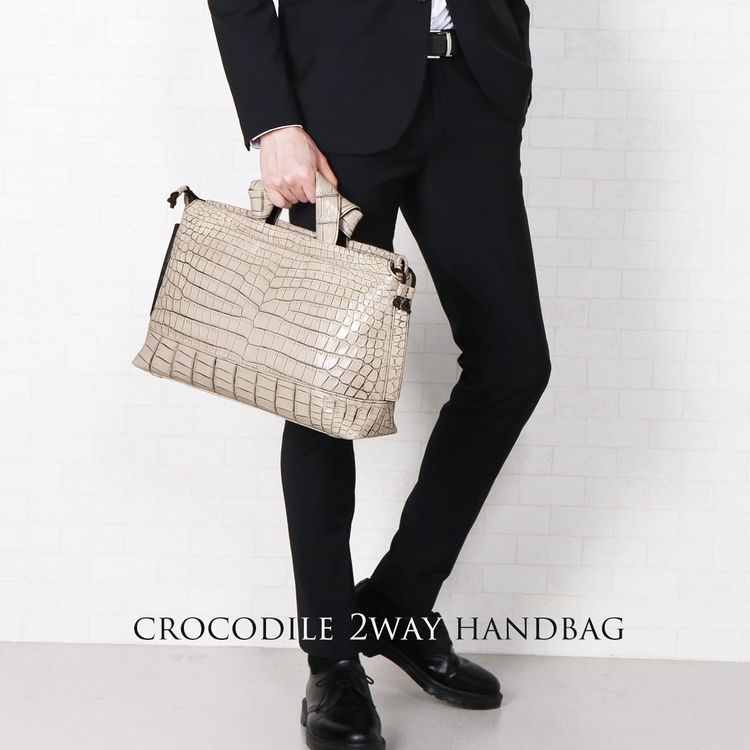楽天市場】【20%offクーポン】クロコダイル トートバッグ メンズ A4