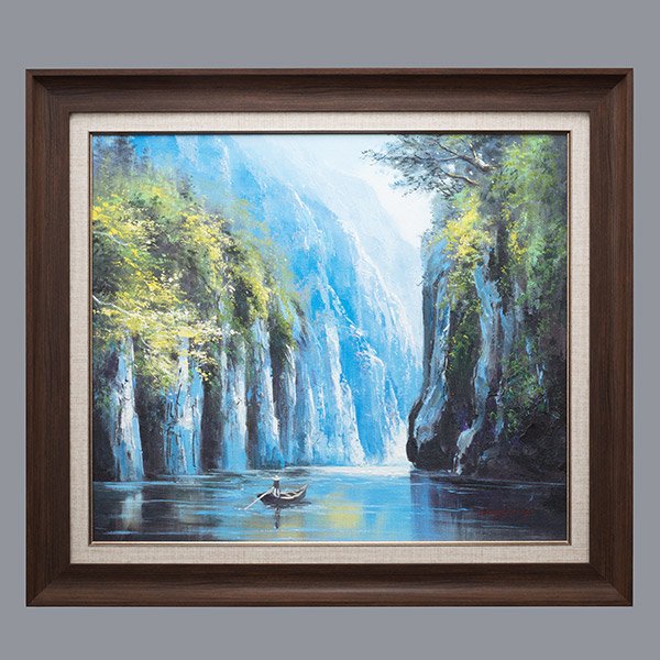 楽天市場】肉筆油彩画 「瀞八丁」 額装 F10号 - 鄭義方作 ＜限定8点