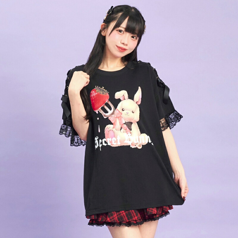 楽天市場】肩レースアップオリジナルプリントTシャツ7/24 12:00 新色