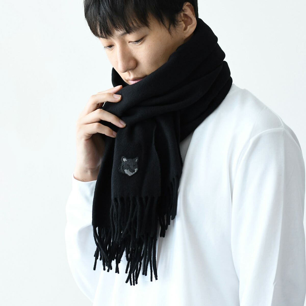 楽天市場】MAISON KITSUNE メゾン キツネ マフラー ボールド