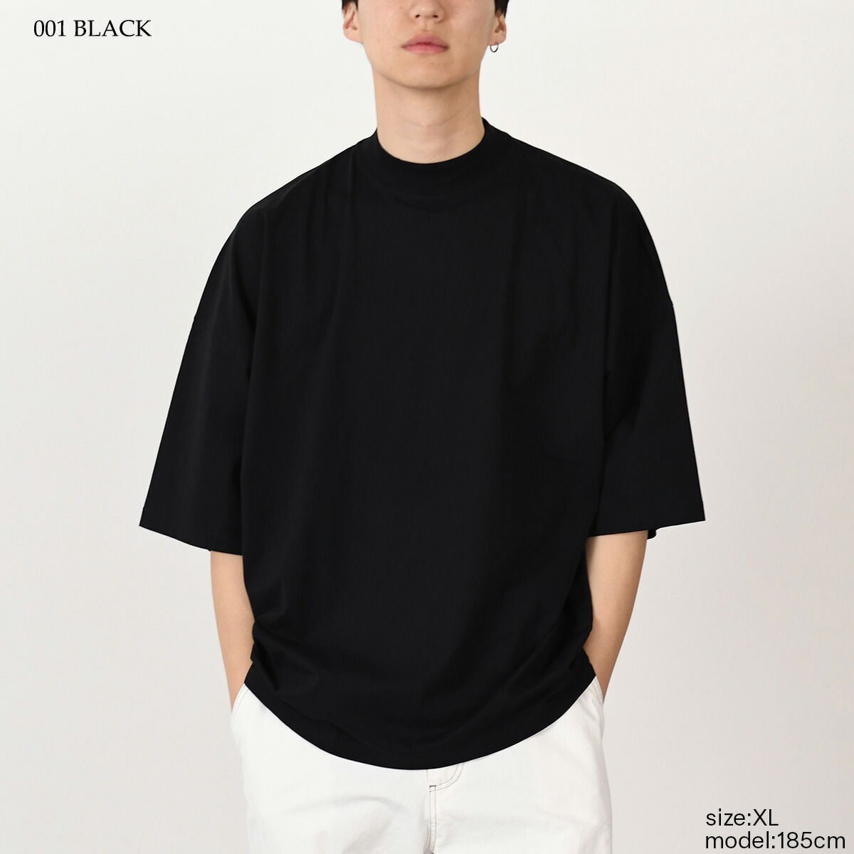 JIL SANDER モックネックTシャツ ネイビー Sサイズ Jil Sander