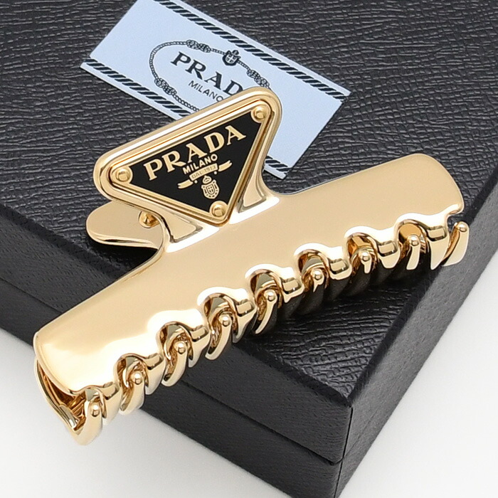 楽天市場】PRADA プラダ ヘアアクセサリー メタル ヘアクリップ 1IF103