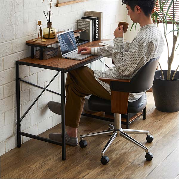 楽天市場】おしゃれな椅子付き L型 リビングデスク 幅110 デスクチェア