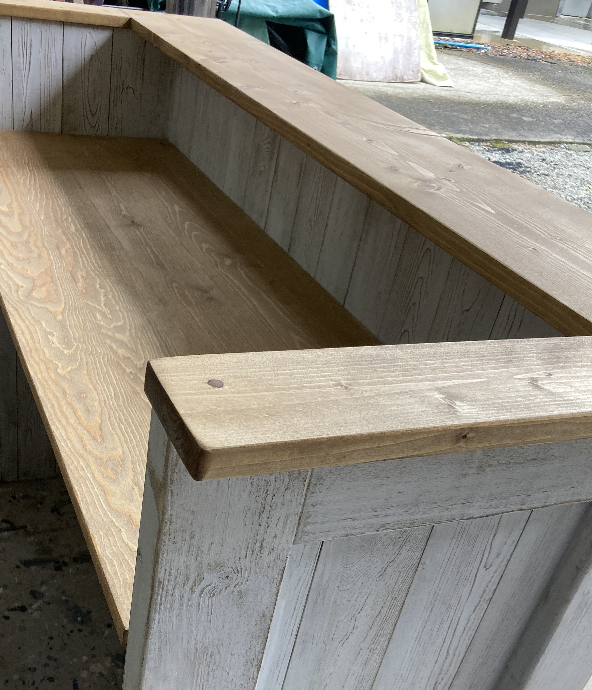 楽天市場】受注制作☆ホワイトシャビー【コの字型レジ用凹み付