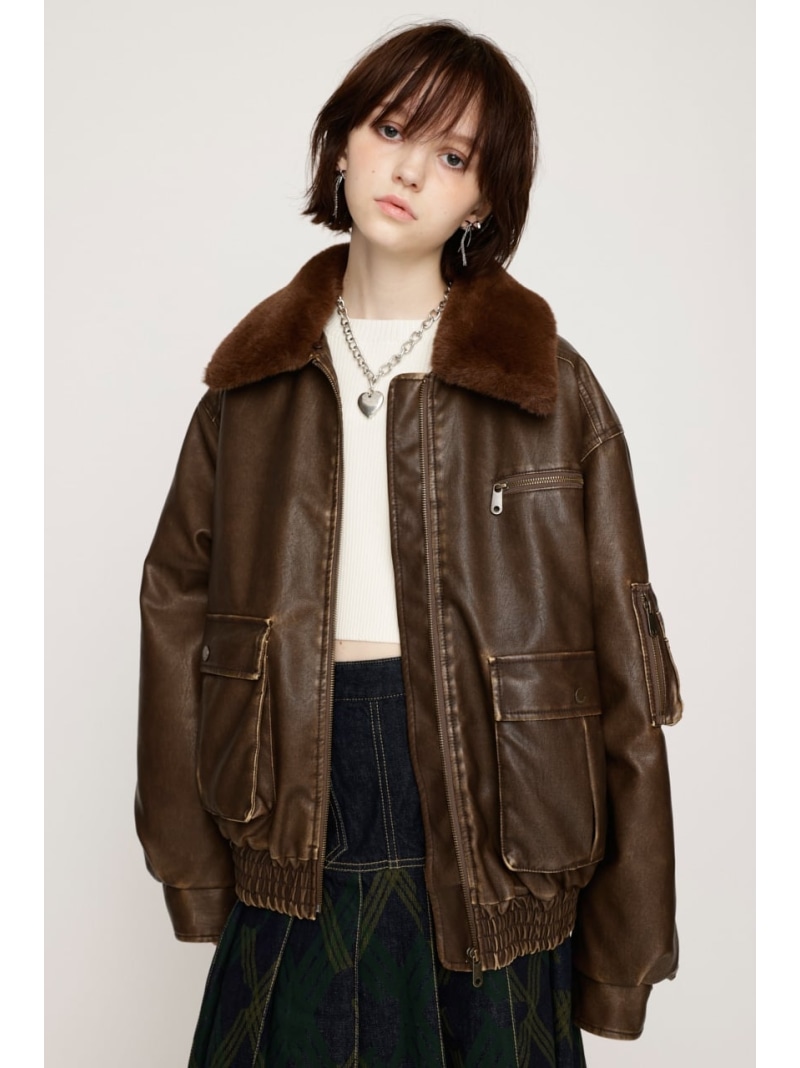 楽天市場】VINTAGE F/LEATHER S/ブルゾン SLY スライ ジャケット