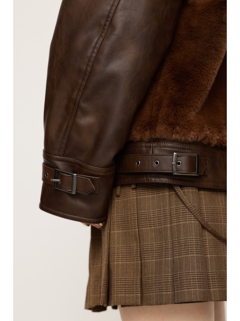 楽天市場】【SALE／20%OFF】FAUX FUR DOCKING G-1 ジャケット SLY