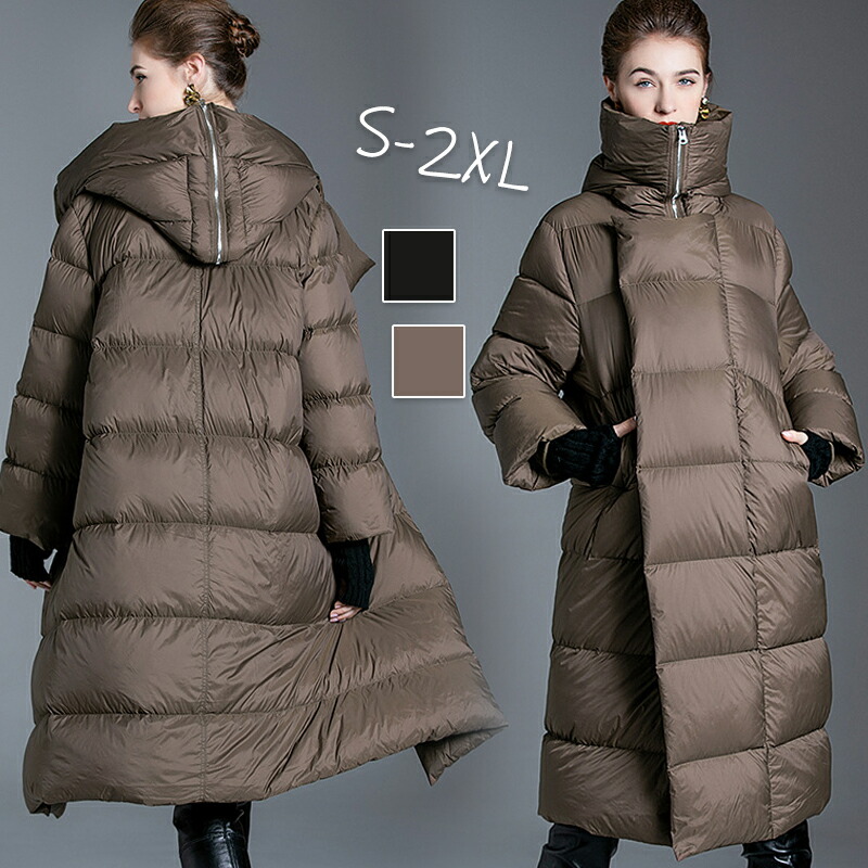 楽天市場】ダウンコート ロングコート ダウン90% フード付き ロング