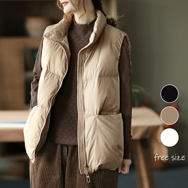 楽天市場】ダウンベスト 中綿ベスト ダウンコート ショートコート