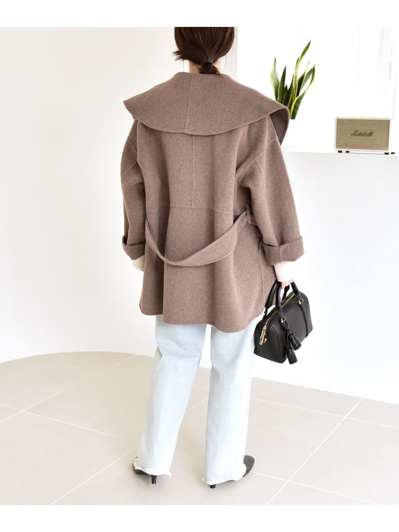 楽天市場】quaranciel: リバー ケープ ショート コート 25AW