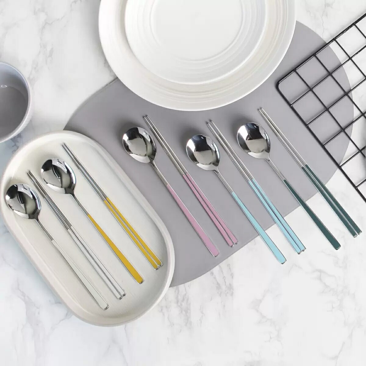 楽天市場】ゴールデンベル スプーン&箸 5組 ステンレス製 はし お箸