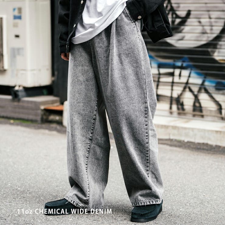 楽天市場】Rocky Monroe デニムパンツ ワイド ケミカル メンズ