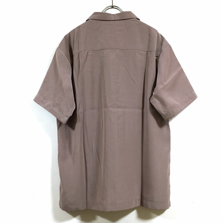 楽天市場】ポリ オープンカラー シャツ 無地 124421 メンズ 【 送料