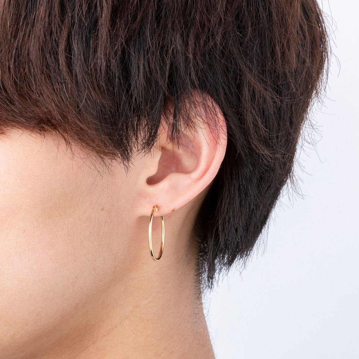 楽天市場】ポストのみ 18金 フープピアス メンズ レディース 1,6mm