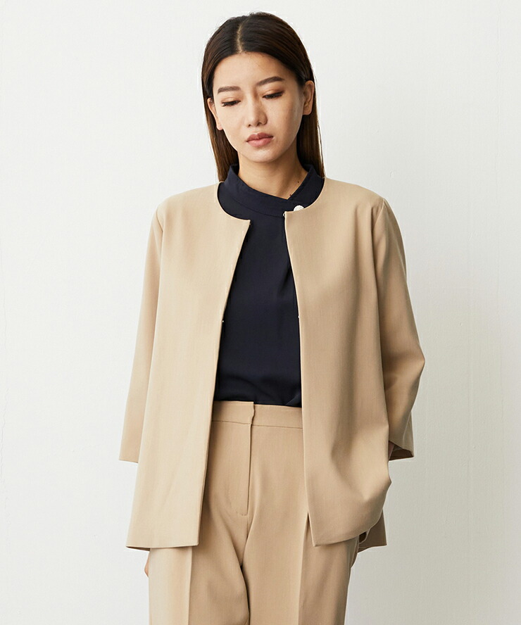 楽天市場】セレモニースーツ ノーカラージャケット ジャケット