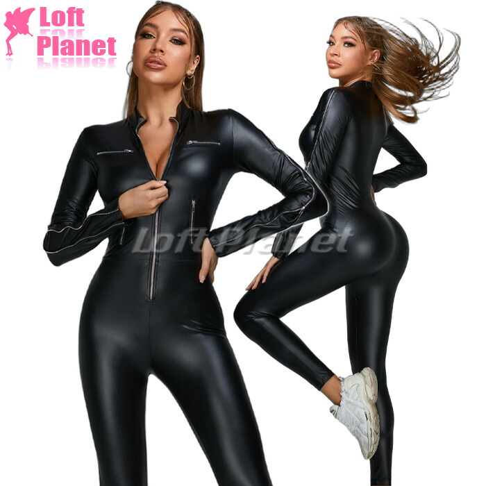 楽天市場】レザー キャットスーツ ジャンプスーツ smの通販
