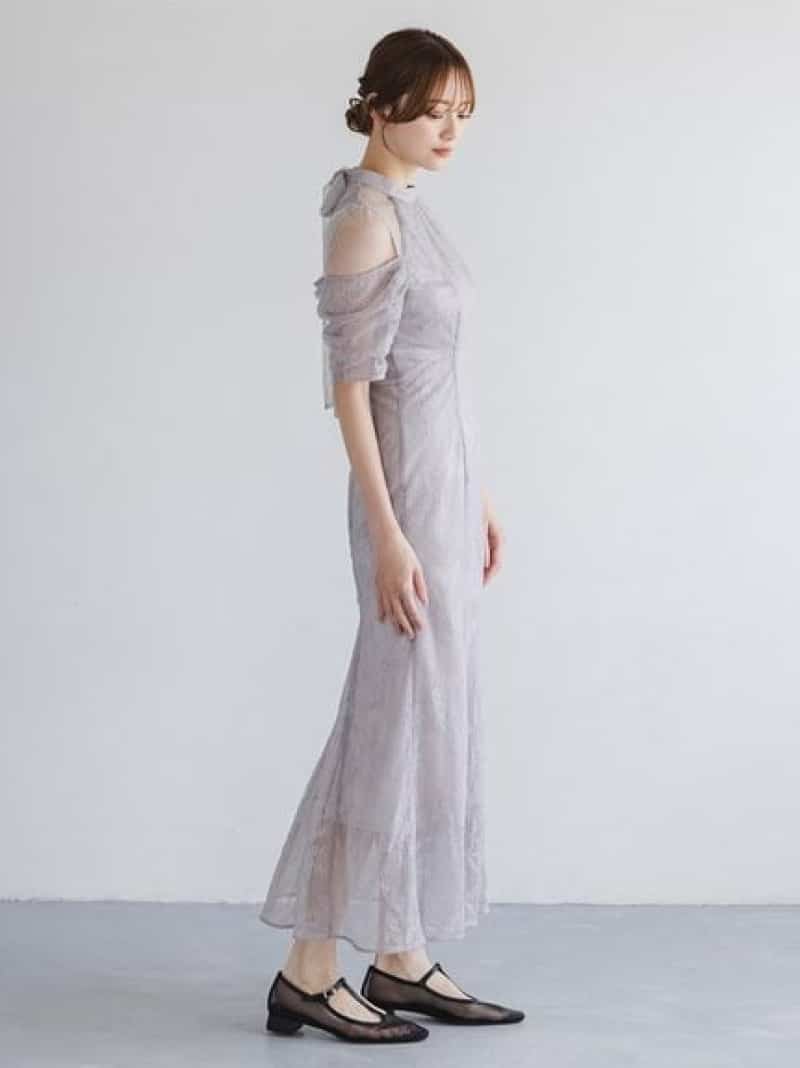 楽天市場】【SALE／40%OFF】シアーショルダーレースドレス SNIDEL