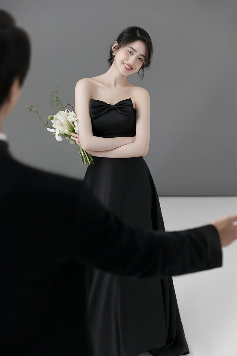 楽天市場】カラードレス ロングドレス パーティードレス ブラック