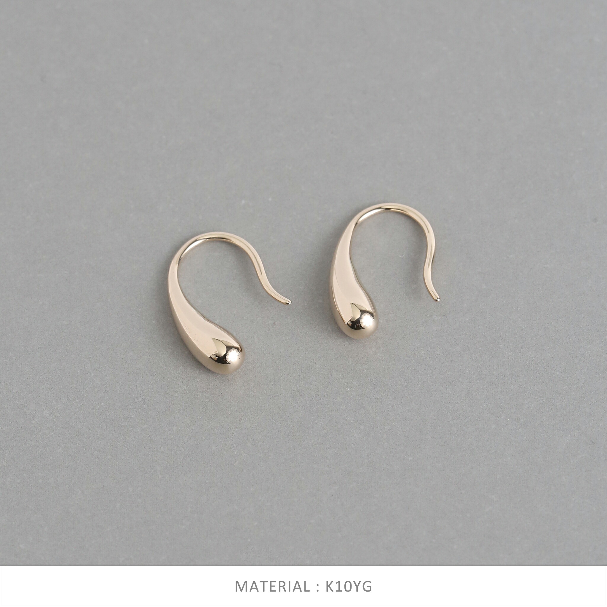 楽天市場】【Drop Hook Pierce】 K10/K18/Pt900 雫 モチーフ 地金