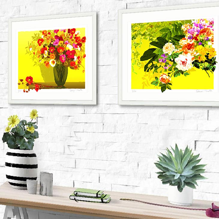 楽天市場】絵画 風水 インテリア 額入り Bouquet de fleurs「花束