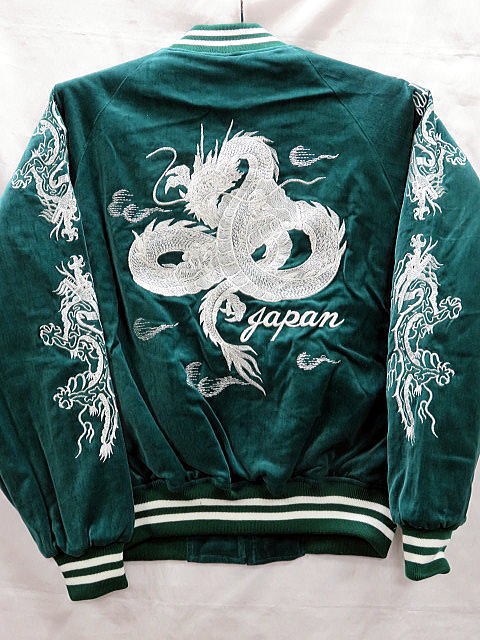 楽天市場】スカジャン 白龍 別珍 日本製本格刺繍のスカジャン