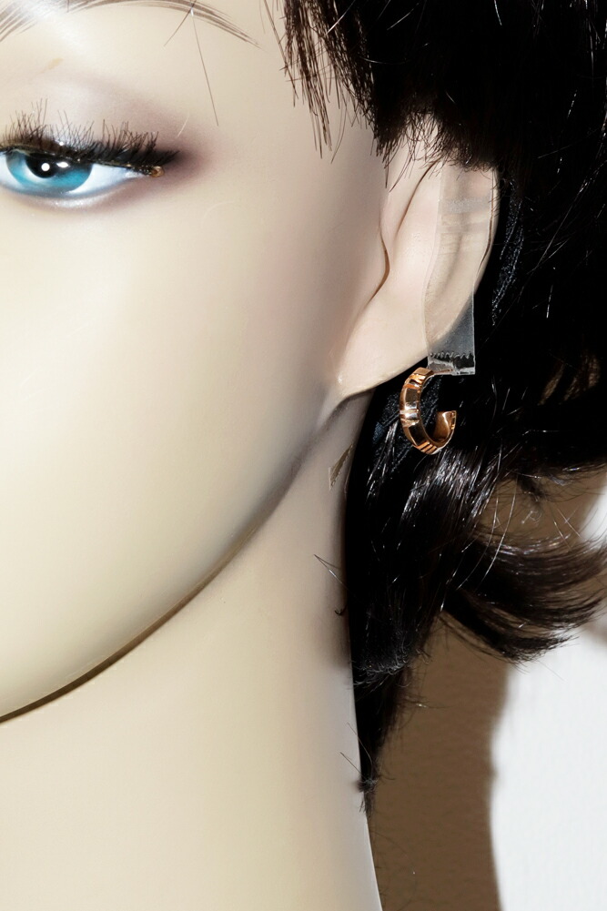 楽天市場】ティファニー ピアス K18PG アトラスX フープピアス