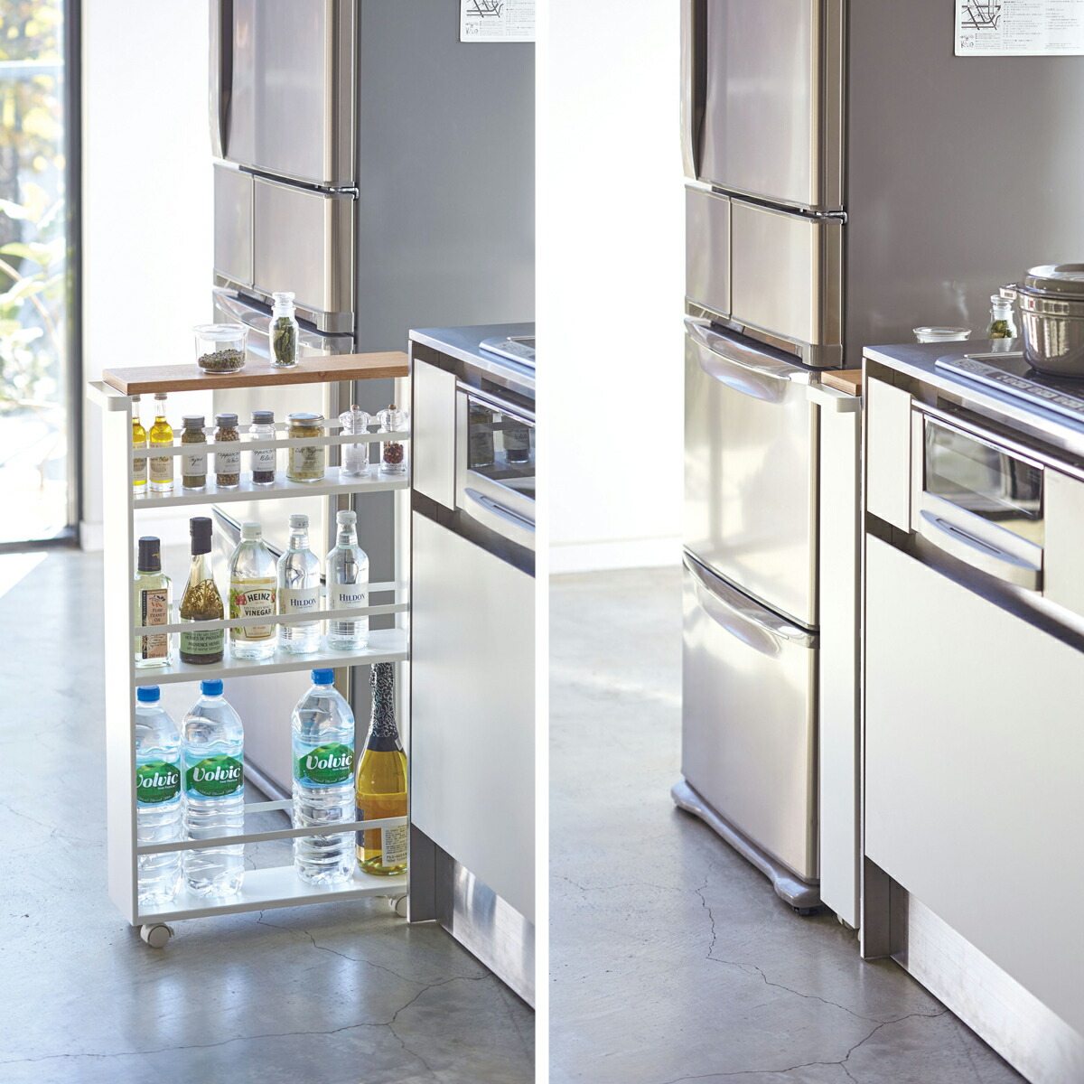 楽天市場】[ ハンドル付き スリムワゴン タワー ] 山崎実業 tower