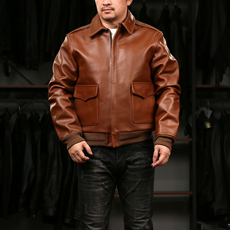 楽天市場】A2フライトジャケット 本革ジャケット 革ジャン オイル