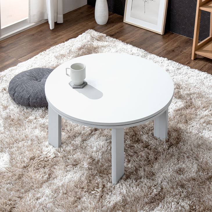 楽天市場】リバーシブル 折れ脚 こたつテーブル 円形 70cm コンパクト