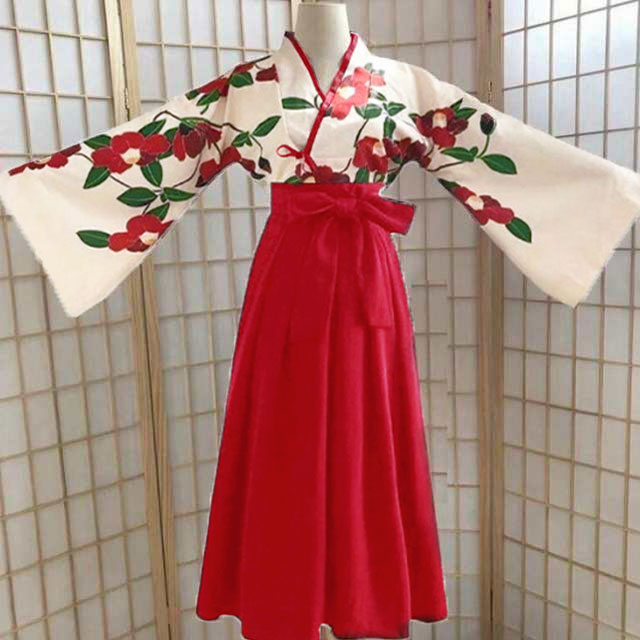 楽天市場】2点セット 上下セット 袴セット 服 花柄 和装 コスプレ