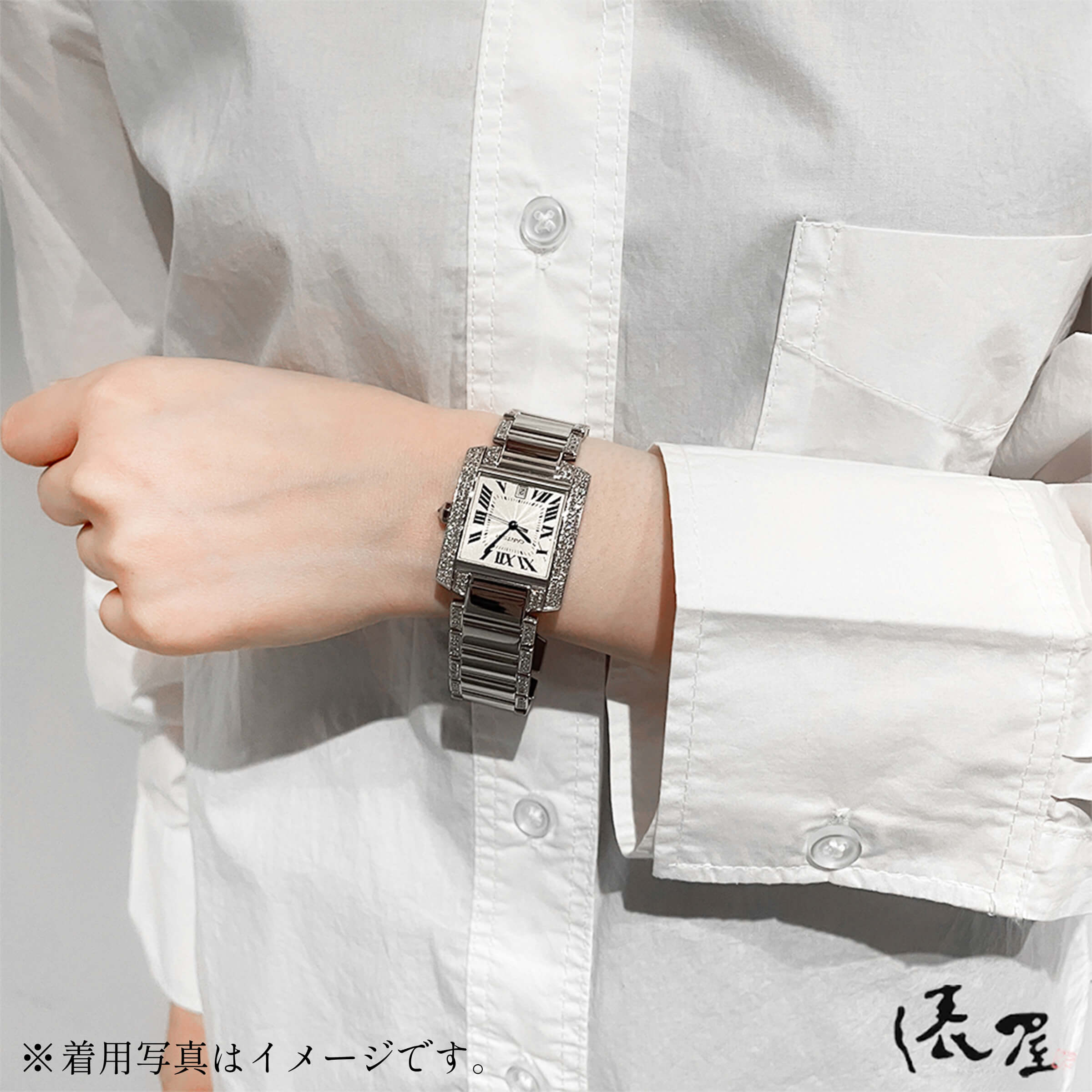 楽天市場】【ダイヤブレス】 カルティエ K18WG タンクフランセーズ LM