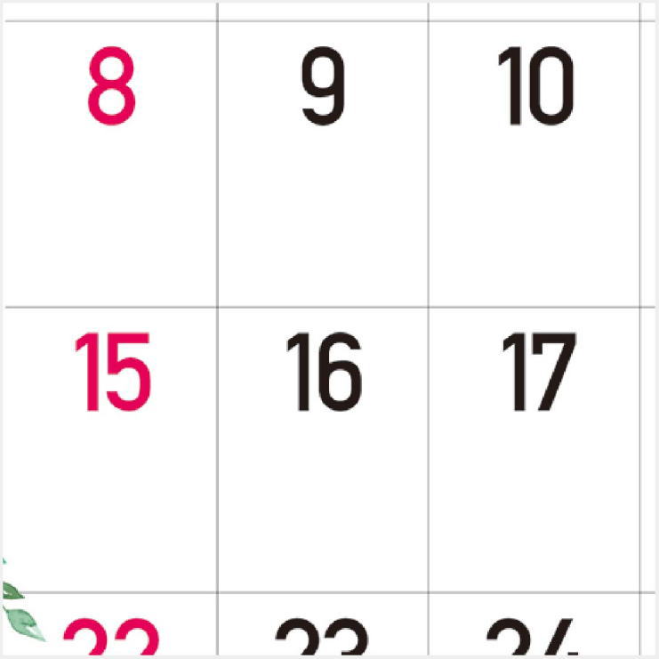 楽天市場】カレンダー 2026 壁掛 シンプル 見やすい Happy days 幸運を