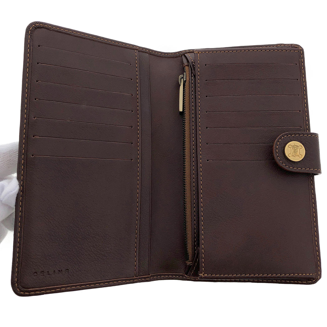 楽天市場】セリーヌ☆トリオンフ デニム×レザー 二つ折り財布