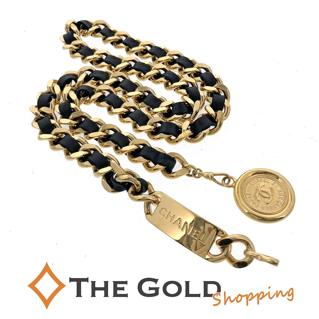 楽天市場】CHANEL☆ レザー チェーンベルト コイン ココマーク レザー