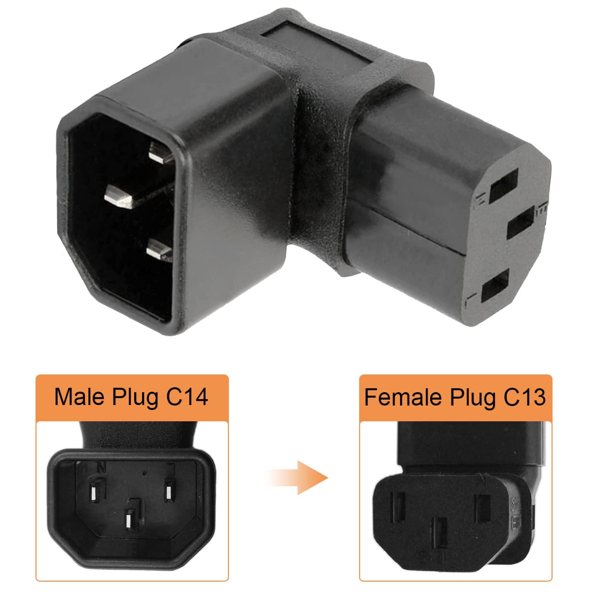 楽天市場】Xiatiaosann 3ピン変換コネクタ L字 下向/上向き 3ピンメス