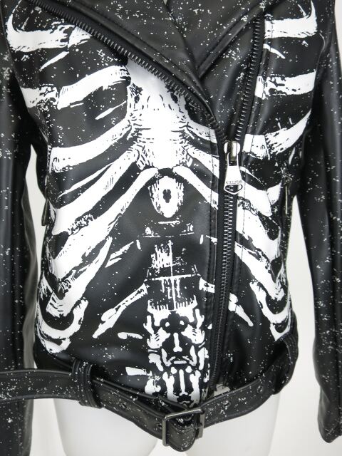 楽天市場】【中古】KILLSTAR / 骨プリントライダースジャケット