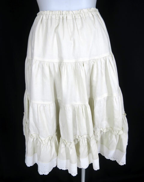 コットンフリルペチコート オフホワイト スモールサイズ ヴィクトリア