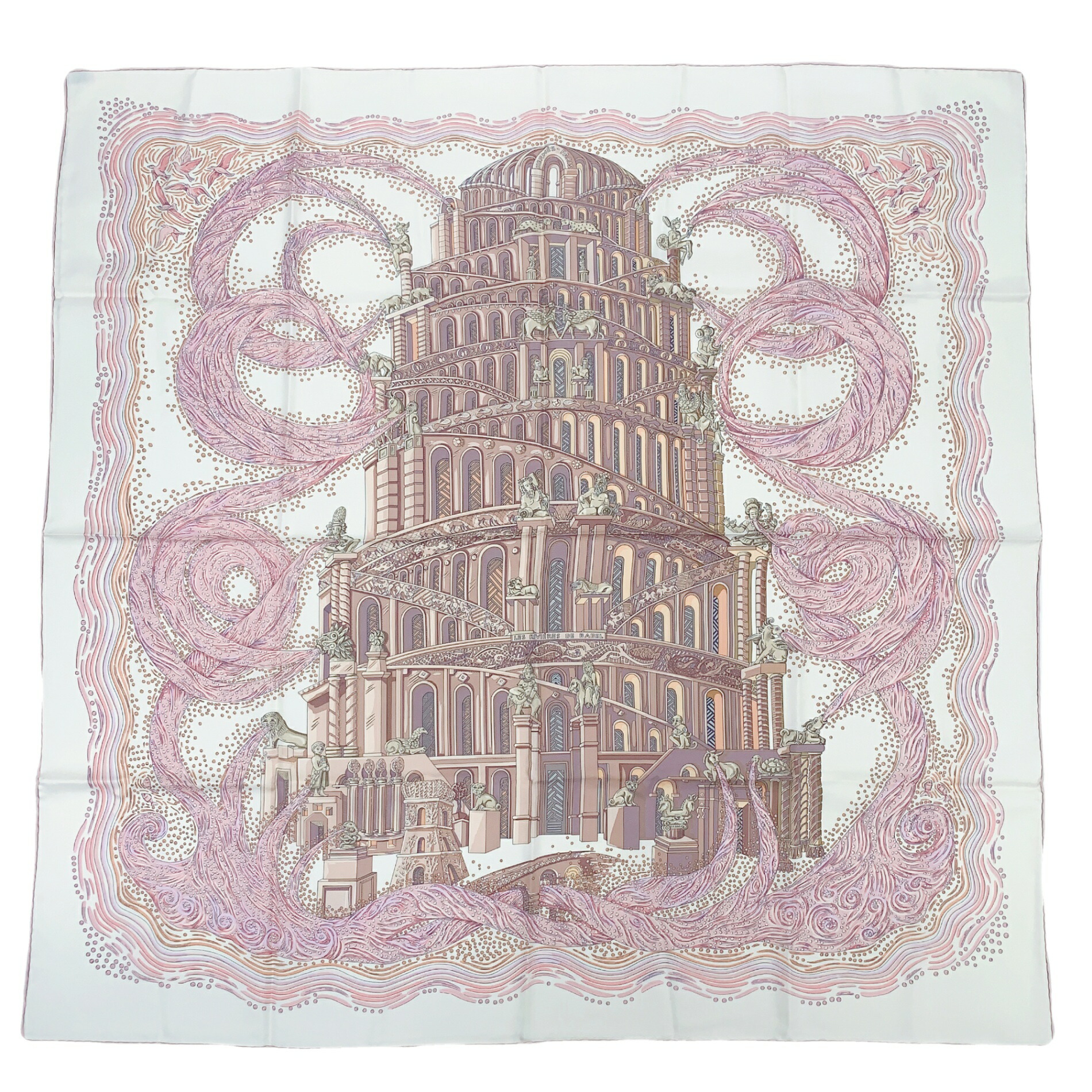 楽天市場】美品 HERMES エルメス カレ90 LES RIVIERES DE BABEL バベル