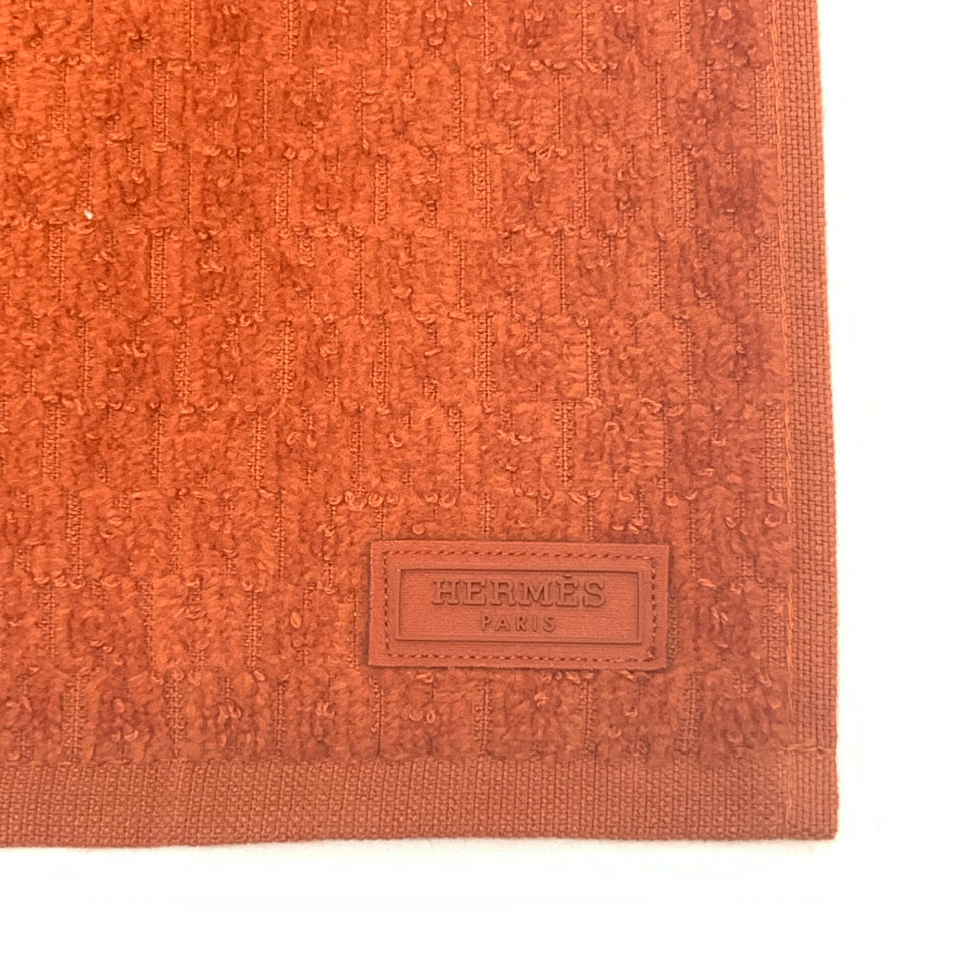 楽天市場】未使用品 HERMES エルメス タオル タグ付き Hロゴ オレンジ