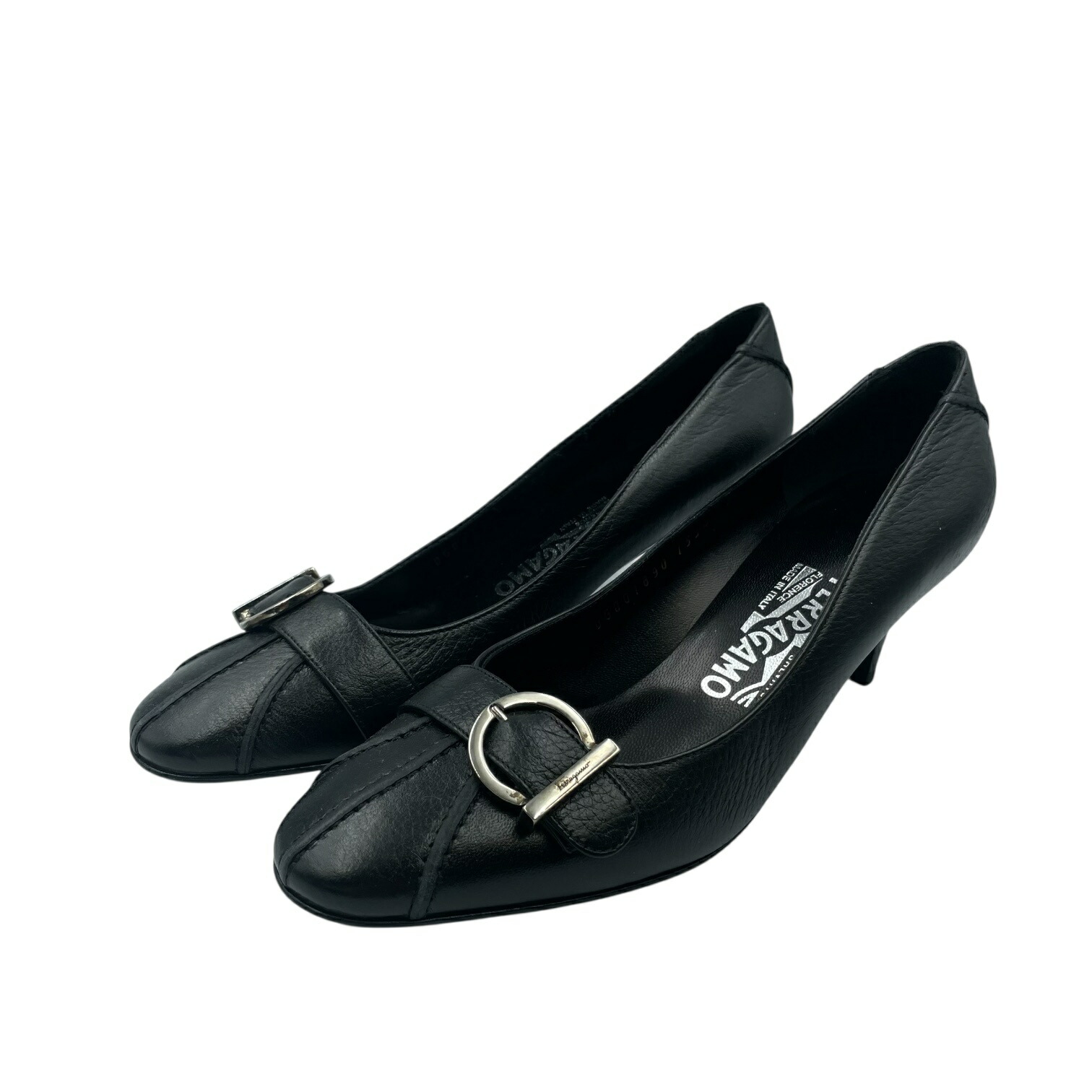 美品 FERRAGAMO VARA ヴァラ パンプス フェラガモ 卒業式 6D